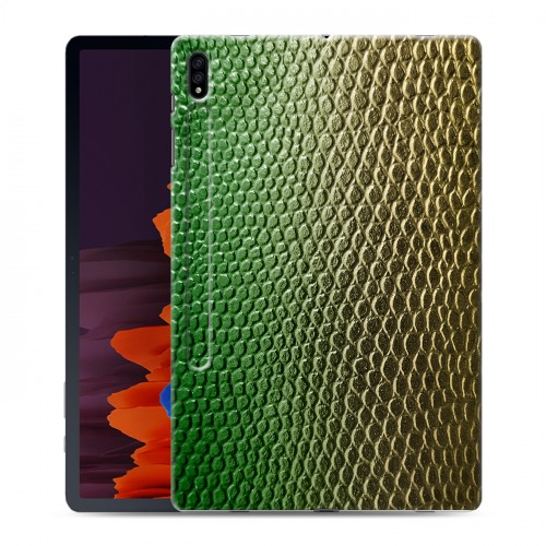 Дизайнерский силиконовый чехол для Samsung Galaxy Tab S7 Plus Кожа змей