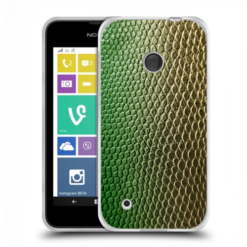 Дизайнерский пластиковый чехол для Nokia Lumia 530 Кожа змей