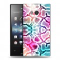 Дизайнерский пластиковый чехол для Sony Xperia acro S Кожа змей