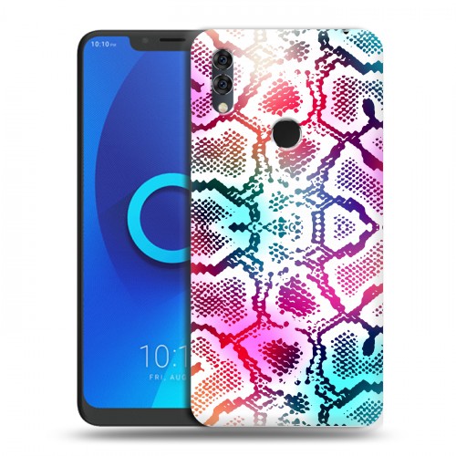 Дизайнерский силиконовый чехол для Alcatel 5V Кожа змей