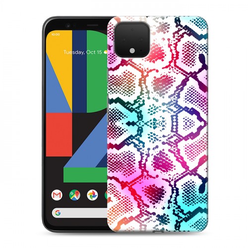 Дизайнерский пластиковый чехол для Google Pixel 4 Кожа змей