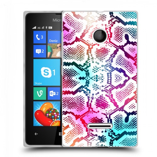 Дизайнерский пластиковый чехол для Microsoft Lumia 435 Кожа змей