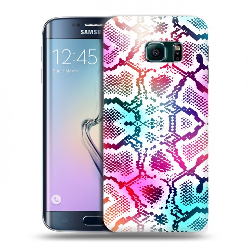 Дизайнерский пластиковый чехол для Samsung Galaxy S6 Edge Кожа змей