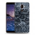 Дизайнерский пластиковый чехол для Nokia 7 Plus Кожа змей