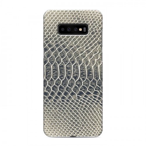 Дизайнерский пластиковый чехол для Samsung Galaxy S10 Plus Кожа змей