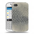 Дизайнерский пластиковый чехол для BlackBerry Q10 Кожа змей