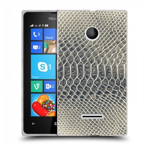 Дизайнерский пластиковый чехол для Microsoft Lumia 435 Кожа змей