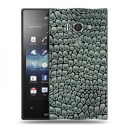 Дизайнерский пластиковый чехол для Sony Xperia acro S Кожа змей