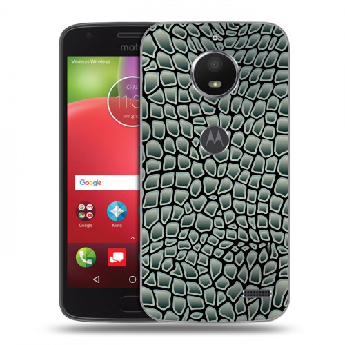 Дизайнерский пластиковый чехол для Motorola Moto E4 Кожа змей