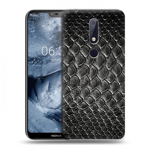 Дизайнерский пластиковый чехол для Nokia 6.1 Plus Кожа змеи