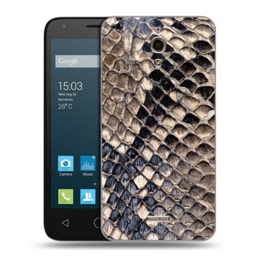 Дизайнерский силиконовый чехол для Alcatel One Touch Pixi 4 (6) Кожа змей