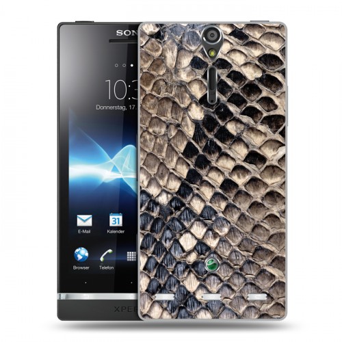 Дизайнерский пластиковый чехол для Sony Xperia S Кожа змей