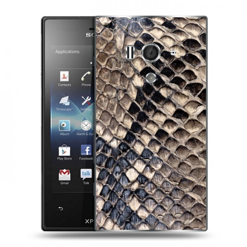 Дизайнерский пластиковый чехол для Sony Xperia acro S Кожа змей