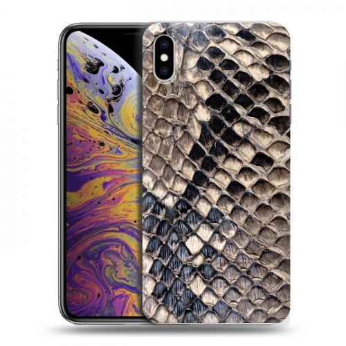 Дизайнерский силиконовый чехол для Iphone Xs Max Кожа змей