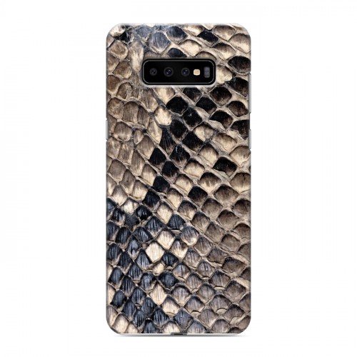Дизайнерский пластиковый чехол для Samsung Galaxy S10 Plus Кожа змей