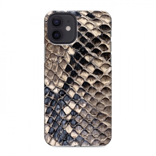 Дизайнерский силиконовый чехол для Iphone 12 Кожа змей