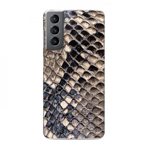 Дизайнерский пластиковый чехол для Samsung Galaxy S21 Кожа змей