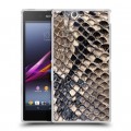 Дизайнерский пластиковый чехол для Sony Xperia Z Ultra  Кожа змей