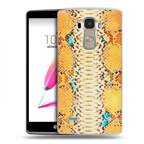 Дизайнерский пластиковый чехол для LG G4 Stylus Кожа змей