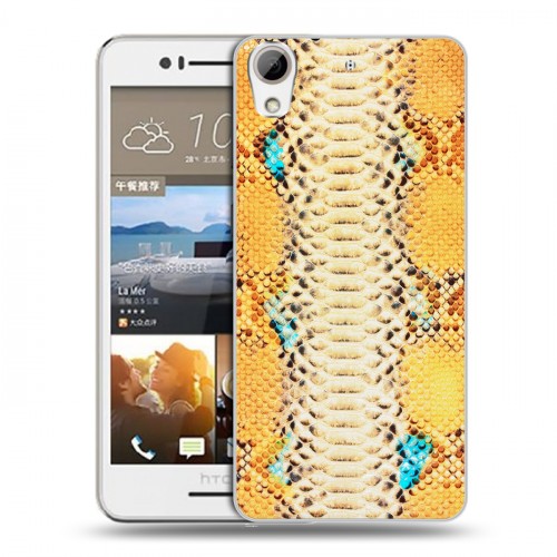 Дизайнерский пластиковый чехол для HTC Desire 728 Кожа змей