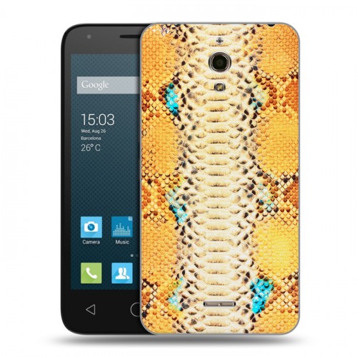 Дизайнерский силиконовый чехол для Alcatel One Touch Pixi 4 (6) Кожа змей