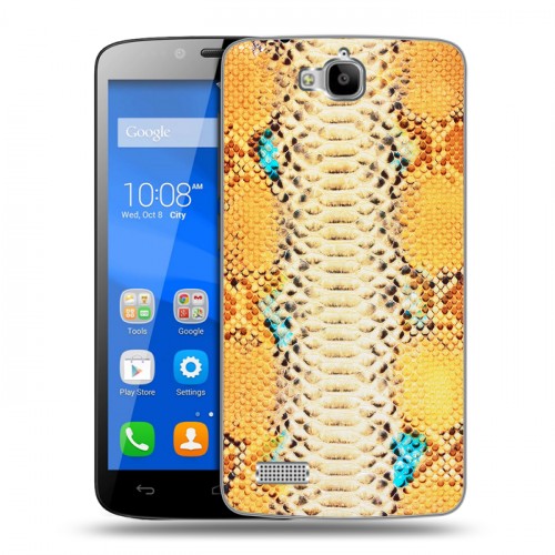 Дизайнерский пластиковый чехол для Huawei Honor 3C Lite Кожа змей