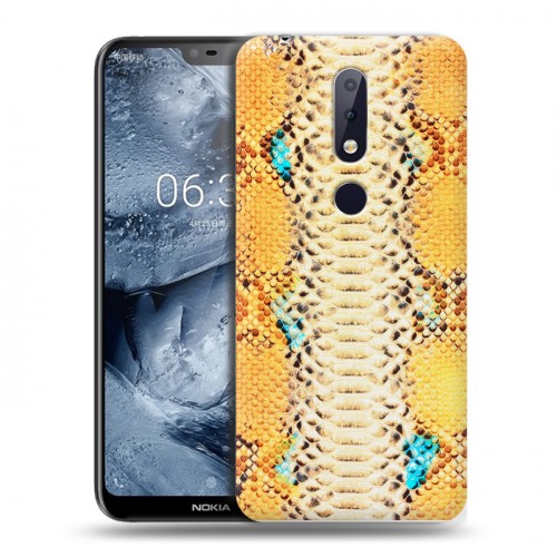 Дизайнерский пластиковый чехол для Nokia 6.1 Plus Кожа змей