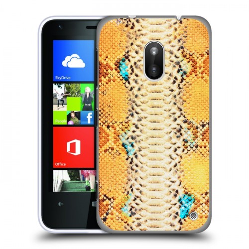 Дизайнерский пластиковый чехол для Nokia Lumia 620 Кожа змей