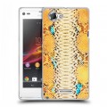 Дизайнерский силиконовый чехол для Sony Xperia L Кожа змей