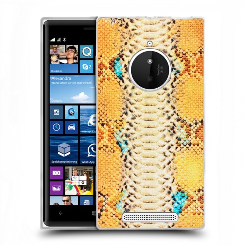 Дизайнерский пластиковый чехол для Nokia Lumia 830 Кожа змей