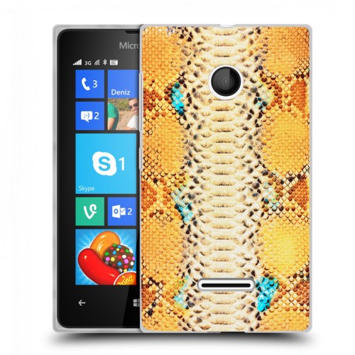 Дизайнерский пластиковый чехол для Microsoft Lumia 435 Кожа змей