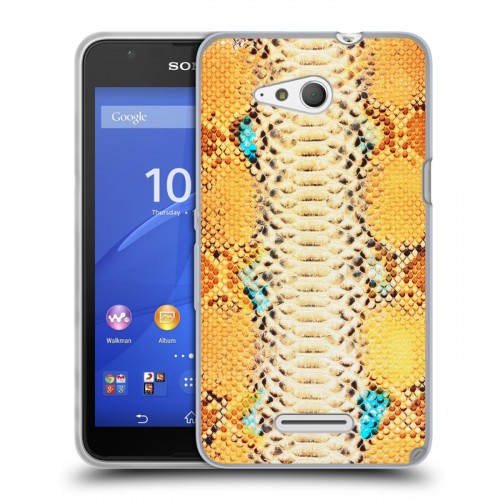 Дизайнерский силиконовый чехол для Sony Xperia E4g Кожа змей