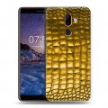 Дизайнерский пластиковый чехол для Nokia 7 Plus Кожа змей