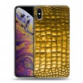 Дизайнерский силиконовый чехол для Iphone Xs Max Кожа змей