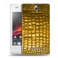 Дизайнерский пластиковый чехол для Sony Xperia E Кожа змей