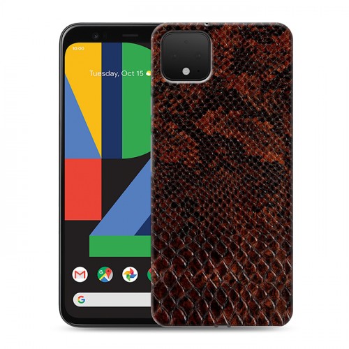 Дизайнерский пластиковый чехол для Google Pixel 4 Змеиная кожа