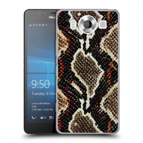 Дизайнерский пластиковый чехол для Microsoft Lumia 950 Кожа змей