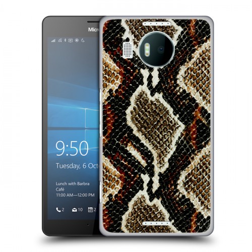 Дизайнерский пластиковый чехол для Microsoft Lumia 950 XL Кожа змей