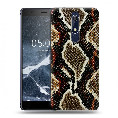 Дизайнерский пластиковый чехол для Nokia 5.1 Кожа змей