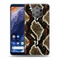 Дизайнерский силиконовый чехол для Nokia 9 PureView Кожа змей