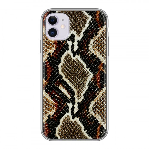 Дизайнерский пластиковый чехол для Iphone 11 Кожа змей