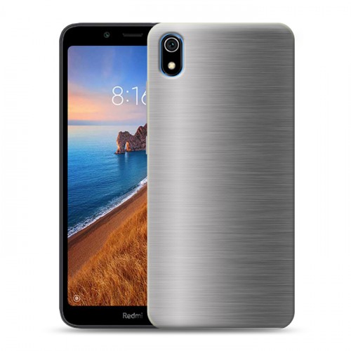 Дизайнерский силиконовый чехол для Xiaomi RedMi 7A Металл