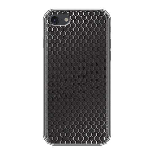 Дизайнерский силиконовый с усиленными углами чехол для Iphone 7 Металл соты