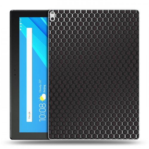 Дизайнерский силиконовый чехол для Lenovo Tab 4 10 Plus Металл соты