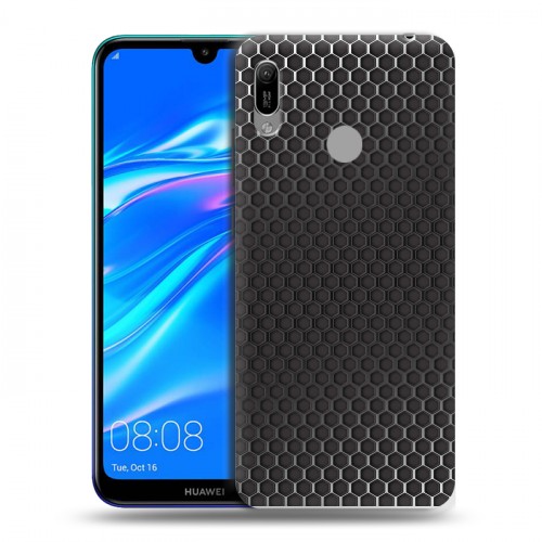 Дизайнерский пластиковый чехол для Huawei Y6 (2019) Металл соты