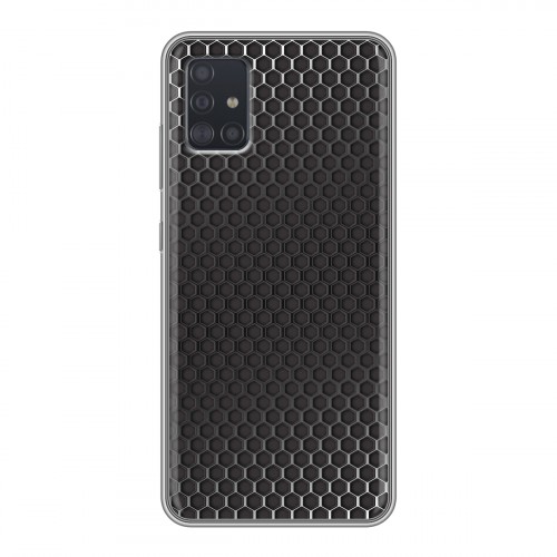 Дизайнерский силиконовый чехол для Samsung Galaxy A51 Металл соты