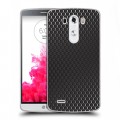 Дизайнерский пластиковый чехол для LG G3 (Dual-LTE) Металл соты