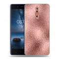 Дизайнерский пластиковый чехол для Nokia 8 Металл