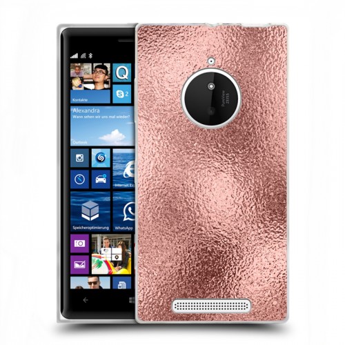 Дизайнерский пластиковый чехол для Nokia Lumia 830 Металл