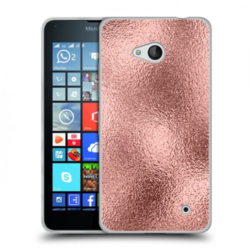 Дизайнерский пластиковый чехол для Microsoft Lumia 640 Металл